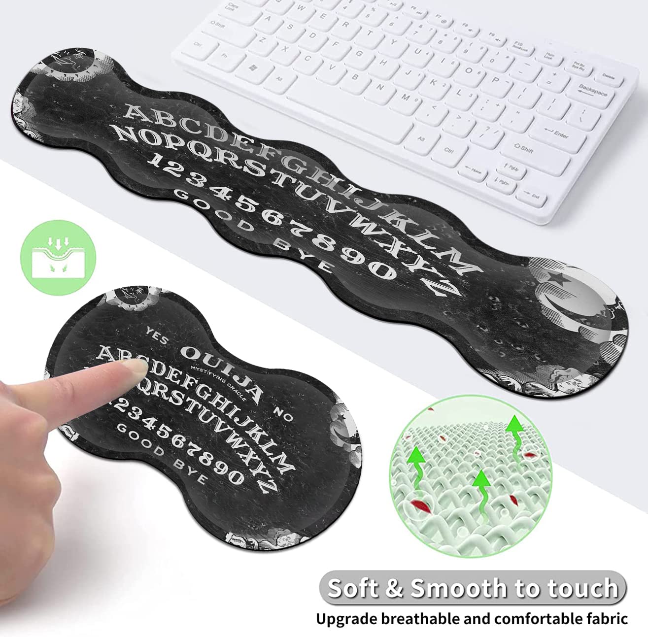 Gaming Mouse Pad XXL Large Desk Mat Ouija Board Witch Extended Mousepad Non-Slip Rubber Mice Pads