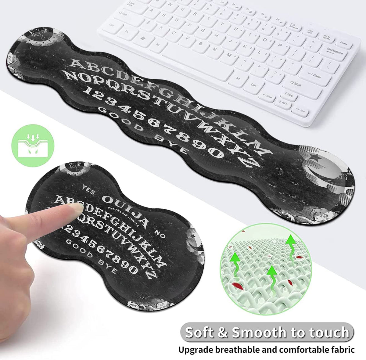 Gaming Mouse Pad XXL Large Desk Mat Ouija Board Witch Extended Mousepad Non-Slip Rubber Mice Pads