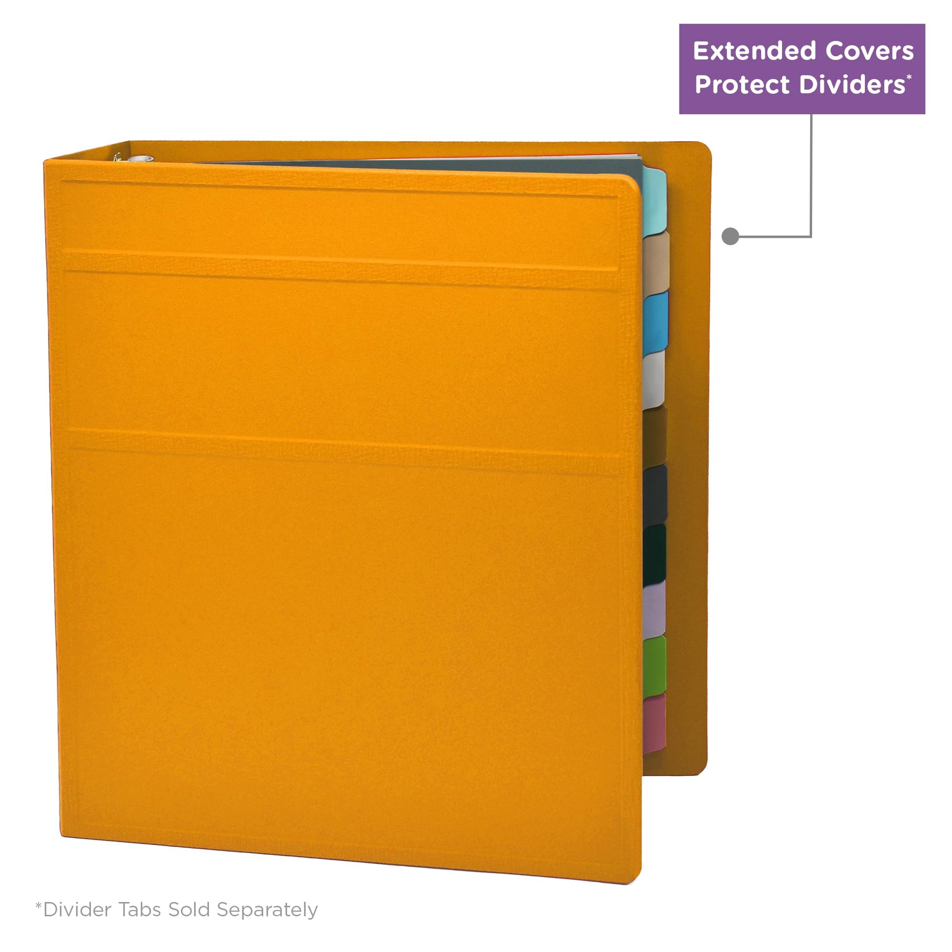 Carstens 3-Inch Heavy Duty 3-Ring Binder - Side Opening, Mango, Durable Plastic, Precision No-Gap
