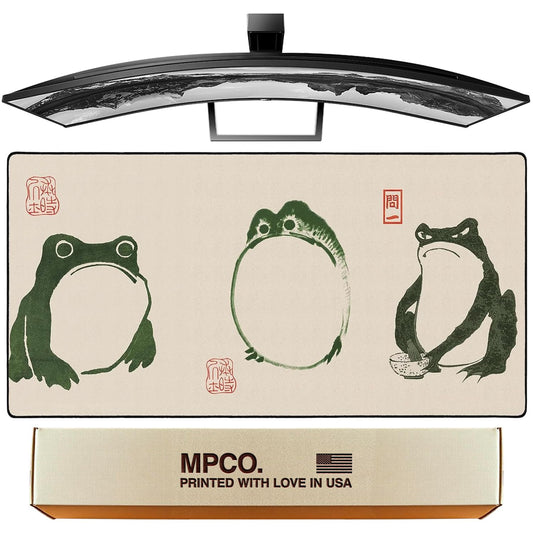 MPCO. Frog Gaming Desk Pad, 36" x 17" Duraglyde Fabric Non-Slip Desk Mat