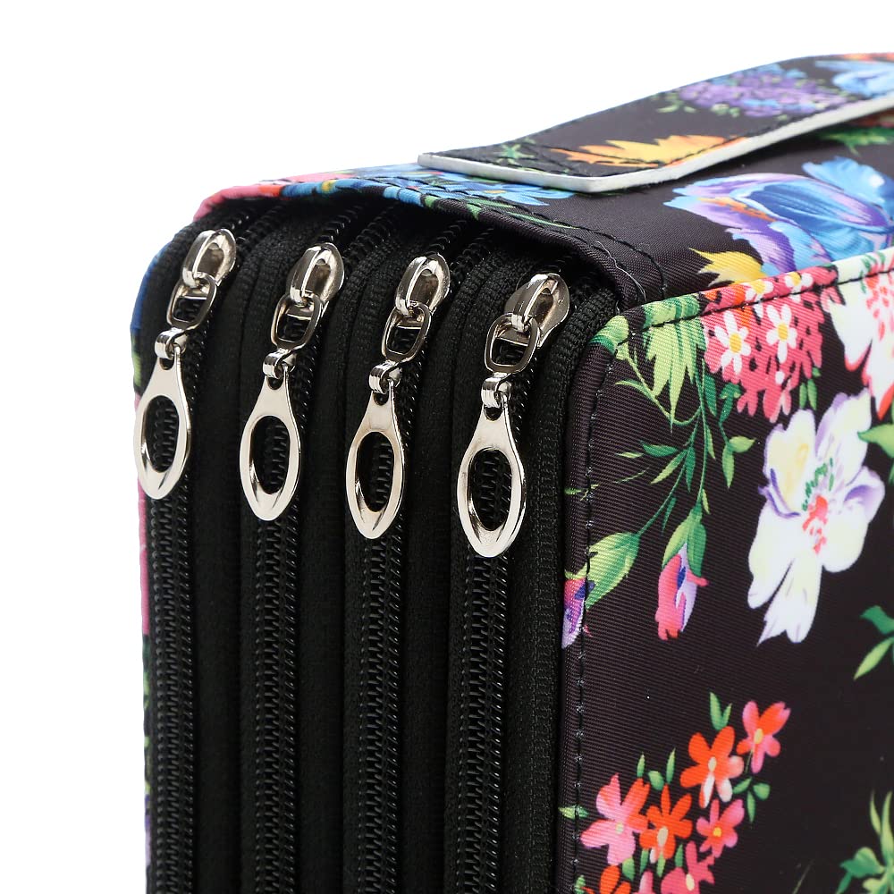Lbxgap 200 Slots Colored Pencil Case Organizer, 4 Layer Bag