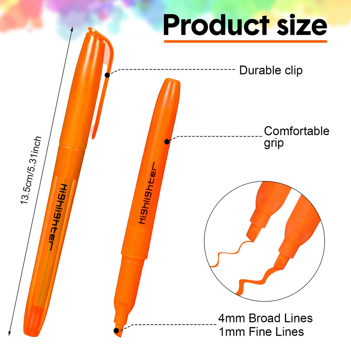 Thenshop 420 Pcs Highlighters Bulk 6 Assorted Colors Chisel Tip Markers