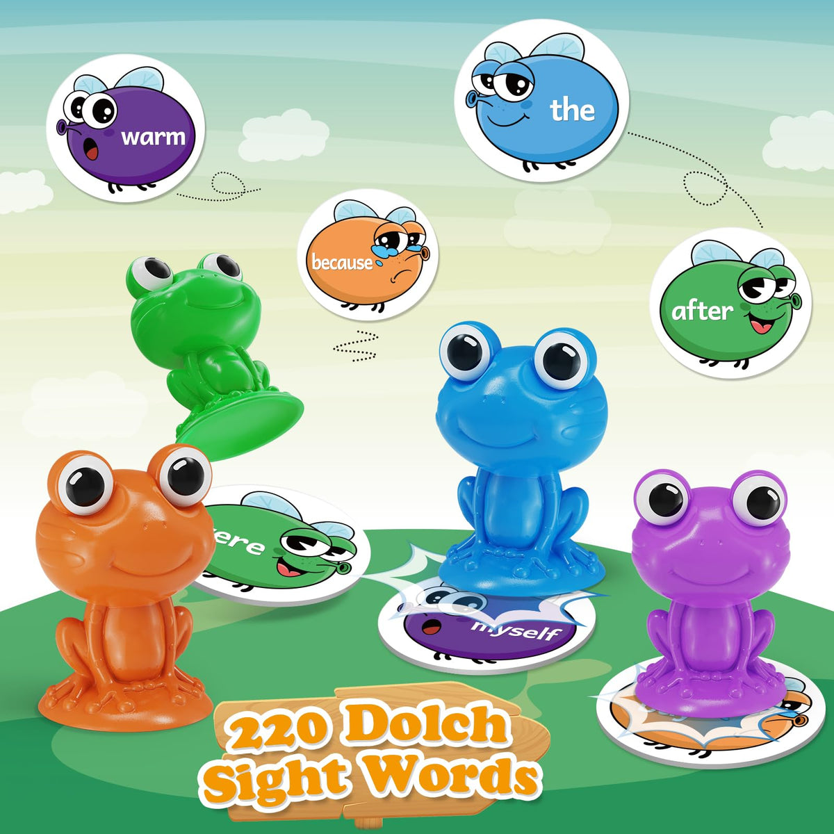 Torlam Sight Word Games Frog Site Words Educational Flash Cards Kindergarten Phonics Learning Games