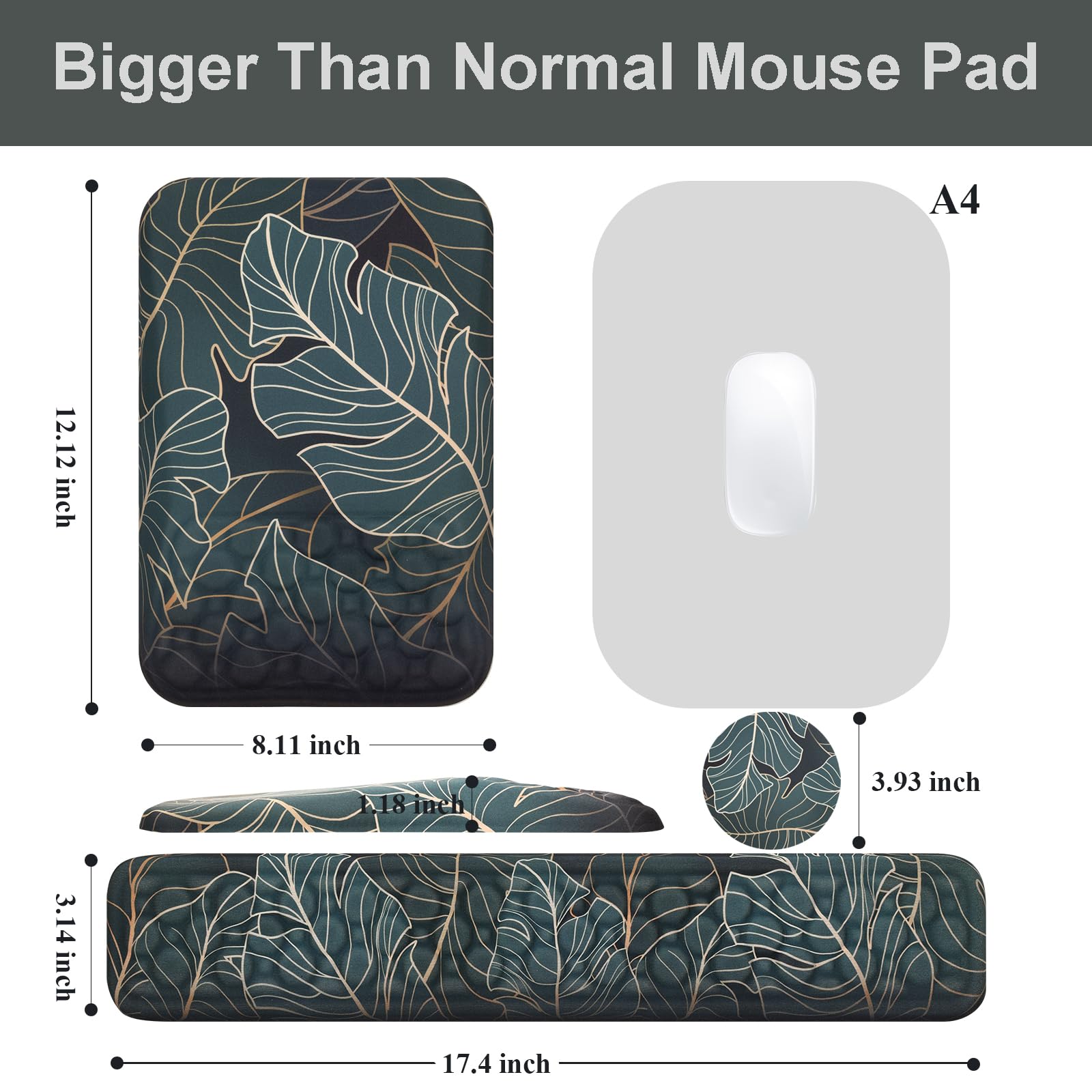 Ospelelf Keyboard Wrist Rest Ergonomic Mouse Pad with Wrist Rest Support Wrist Rest for Computer