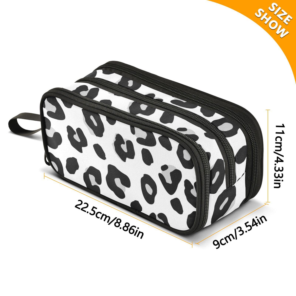 XUWU Leopard Print Large Capacity Pencil Case Pencil Pouch Pen Box