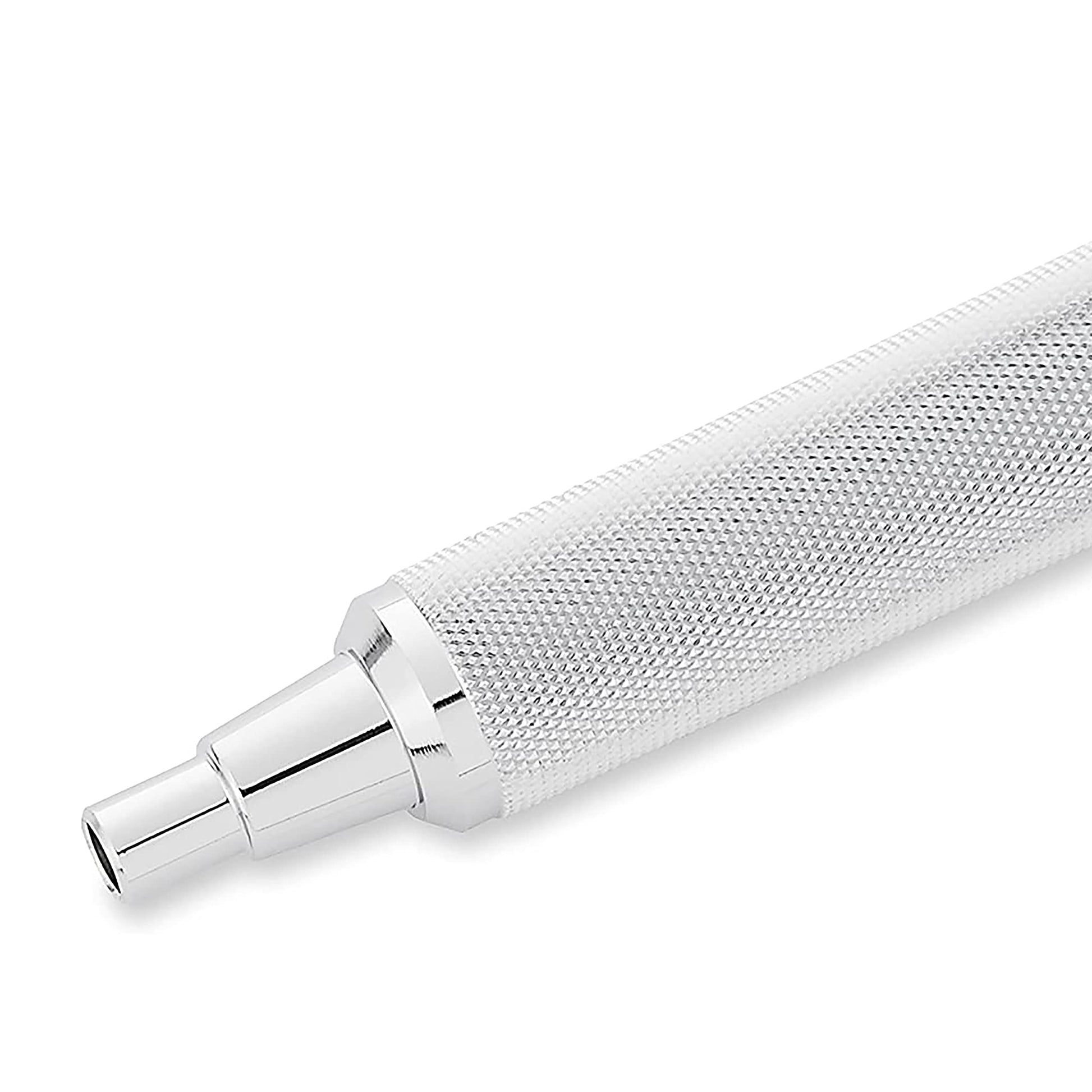 rOtring Rapid Pro Retractable Ballpoint Technical Drawing Pen, Medium Point, Blue Ink, Silver