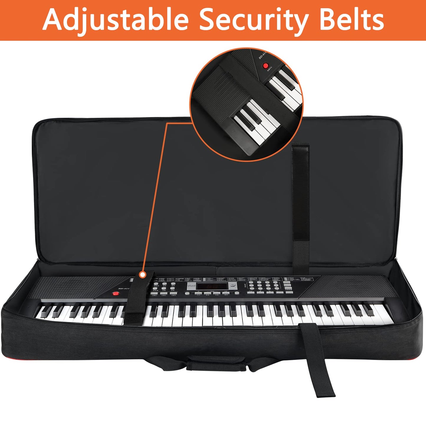 SNIGJAT 61 Key Keyboard Case Soft with Adjustable Padded Shoulder Straps
