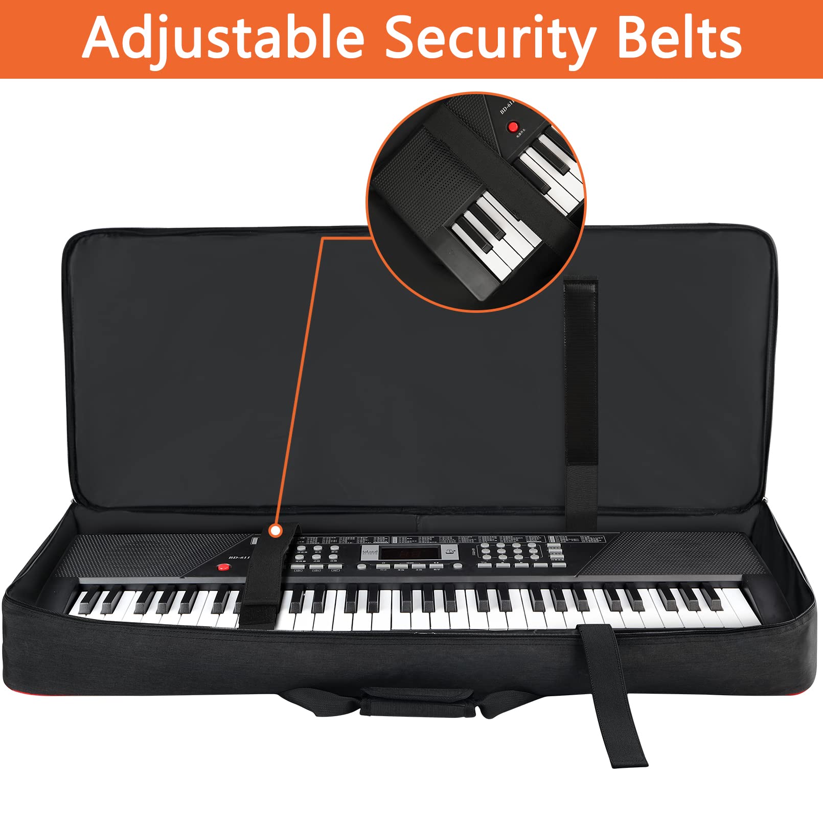 SNIGJAT 61 Key Keyboard Case Soft with Adjustable Padded Shoulder Straps
