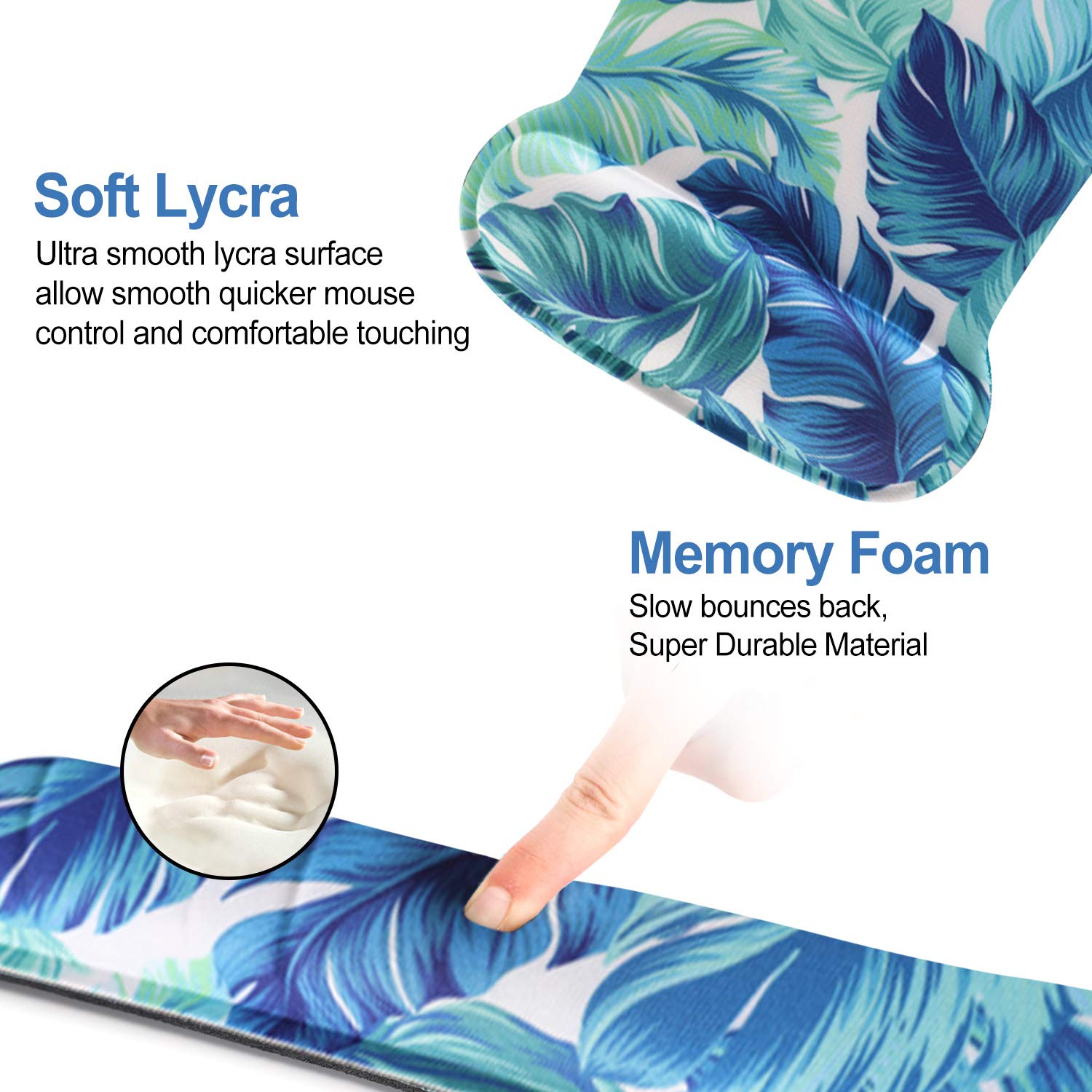 Keyboard Wrist Rest Pad Ergonomic Mouse Pad Set, ToLuLu Mouse Pad for Computer Laptop, Non Slip