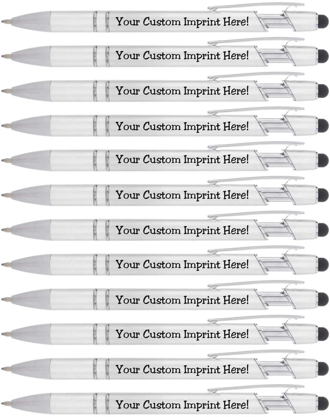 ExpressDesigns™ - Personalized Pens with Stylus - The Legacy - Custom Metallic Printed Name Pens