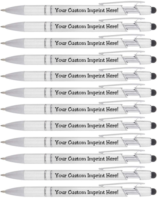 ExpressDesigns™ - Personalized Pens with Stylus - The Legacy - Custom Metallic Printed Name Pens