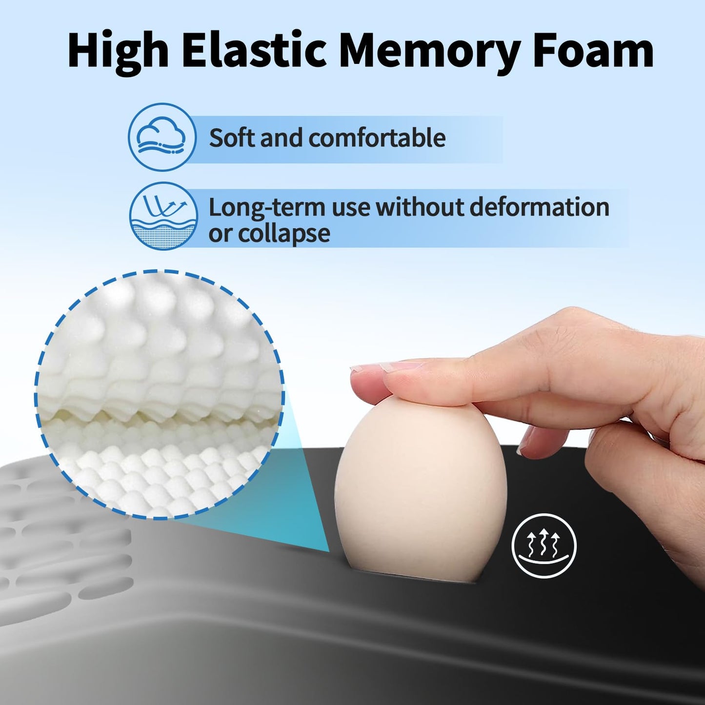 YIWEI Ergonomic Mouse Pad with Wrist Rest for Carpal Tunnel Pain Relief