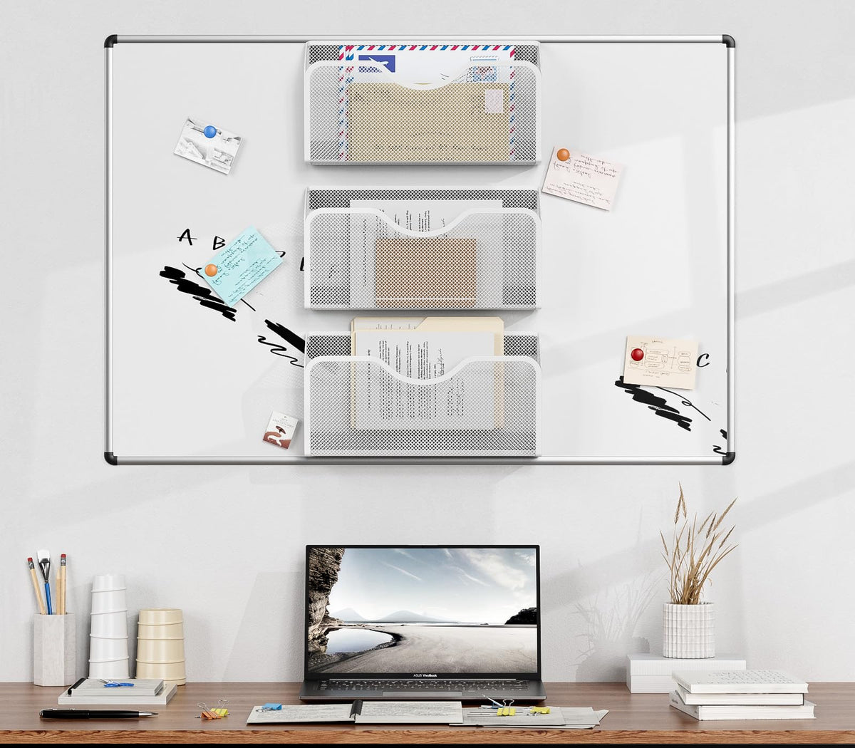 JANE EYRE Magnetic File Holder - 3PCS Paper File Mail Organizer
