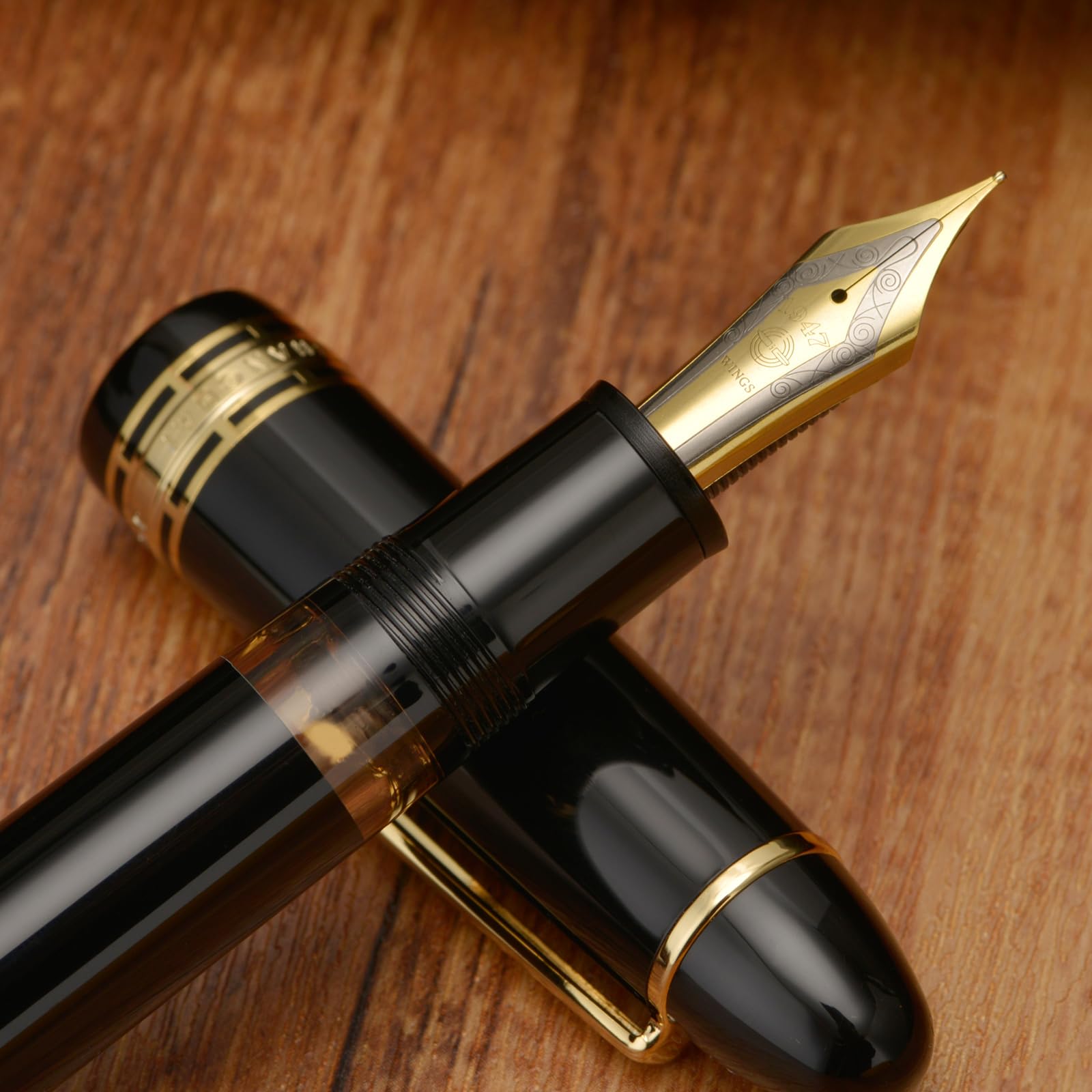 Wikult Yongsheng Junlai 630 Acrylic Fountain Pen, Size 8 Medium Nib with Piston Filling System