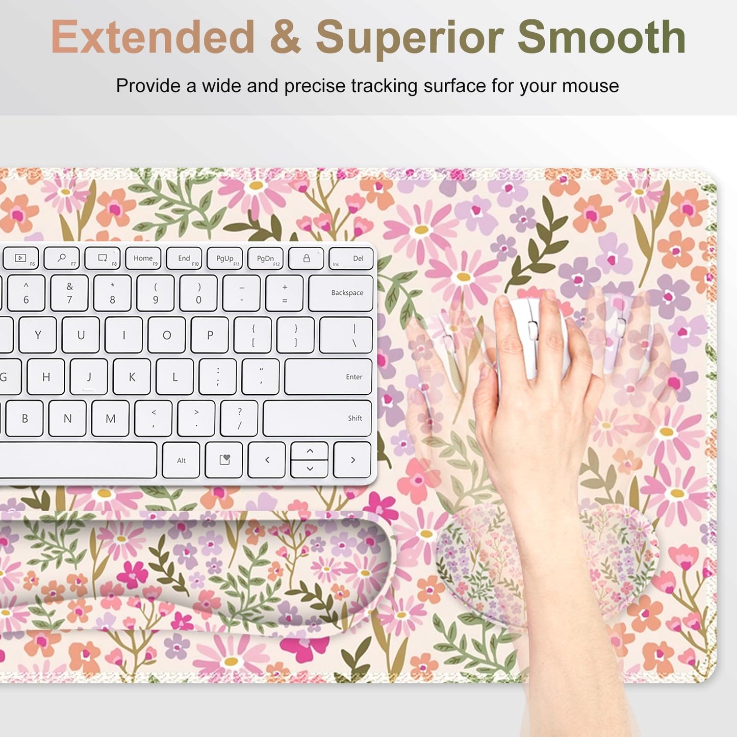 NXZGO Large Gaming Mouse Pad Set, Ergonomics Keyboard Desk Mat with Memory Foam Wrist Rest