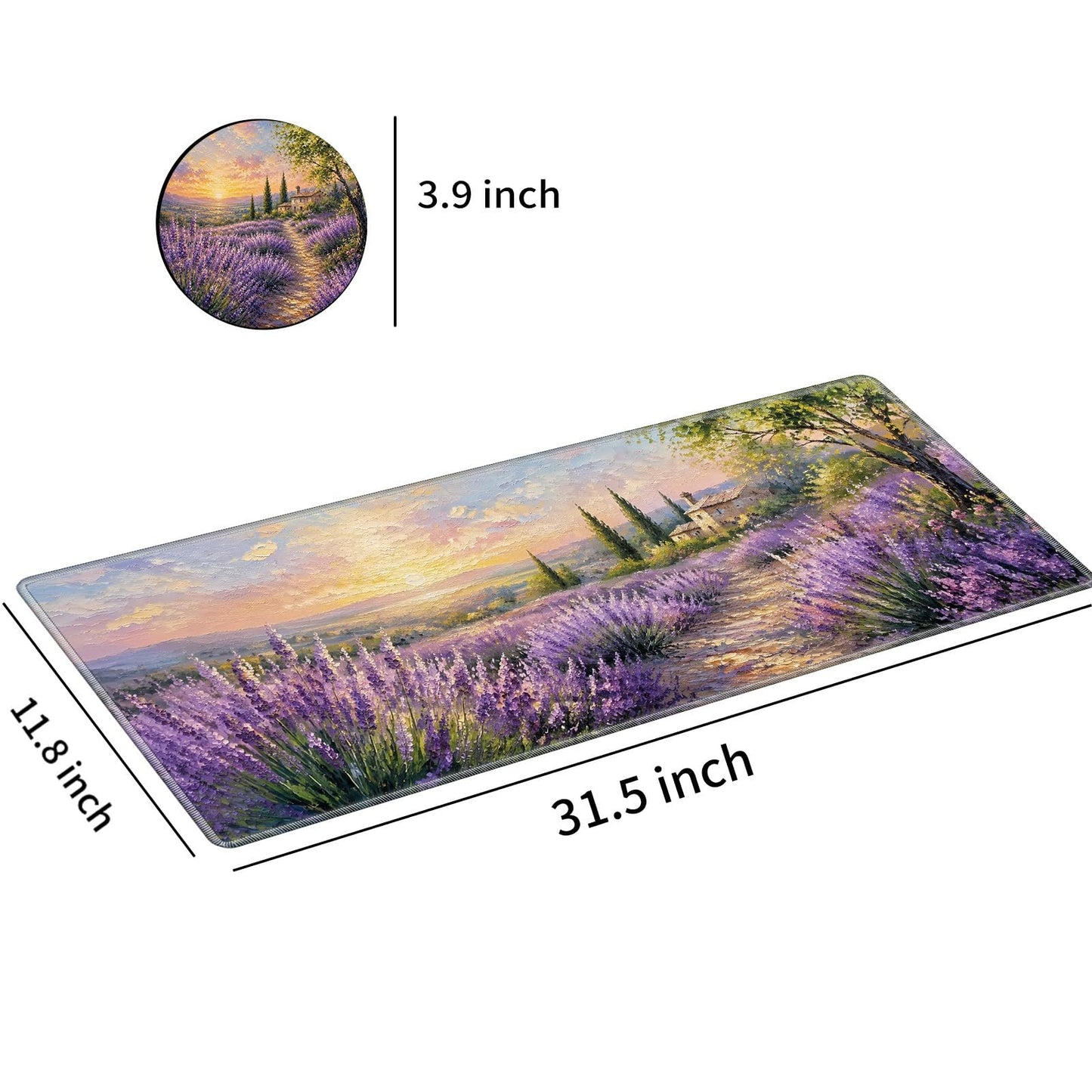Desk Mat Large Gaming Mouse Pad + Coaster