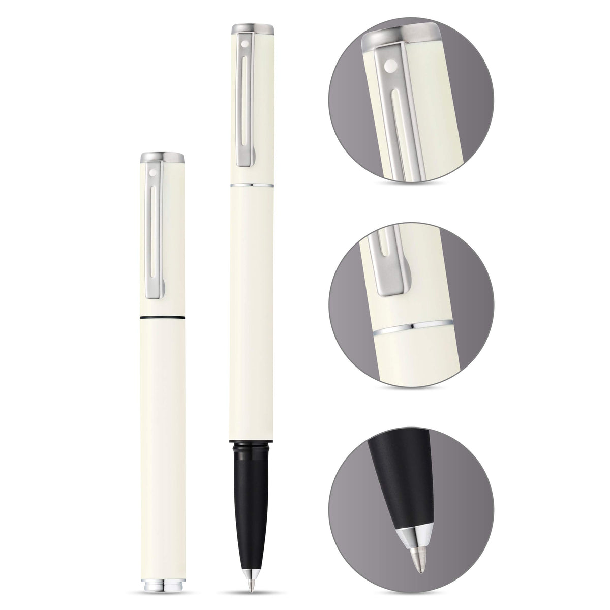 Sheaffer Pop Glossy White Gel Rollerball Pen with Chrome Trim