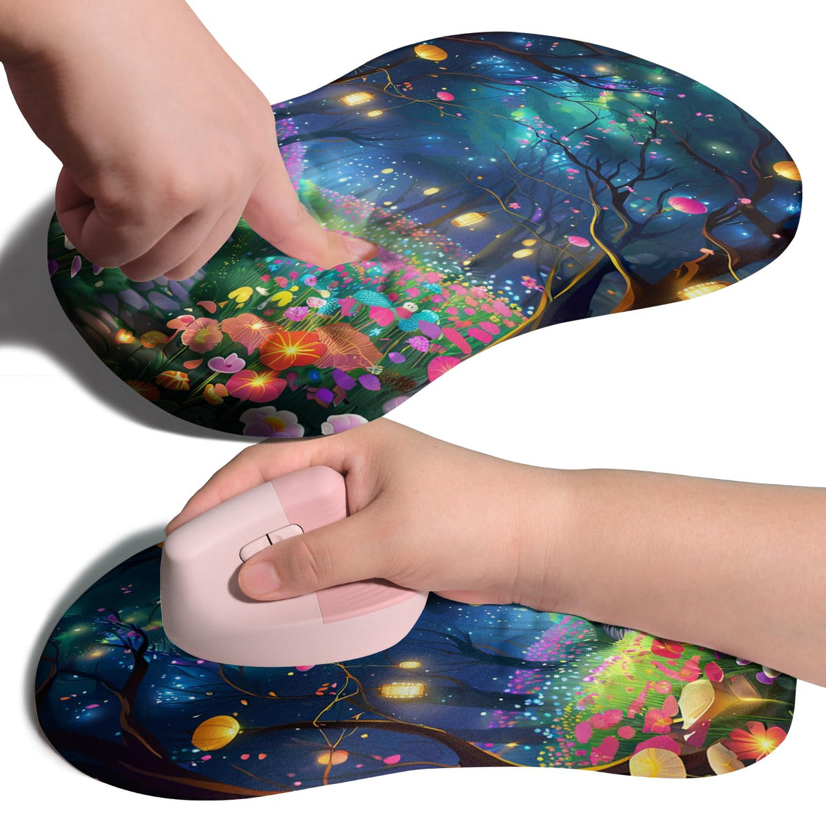 Armanza Ergonomic Joint Wrist Support Mouse Pad with Memory Foam Cushion Massage Bump, Carpal