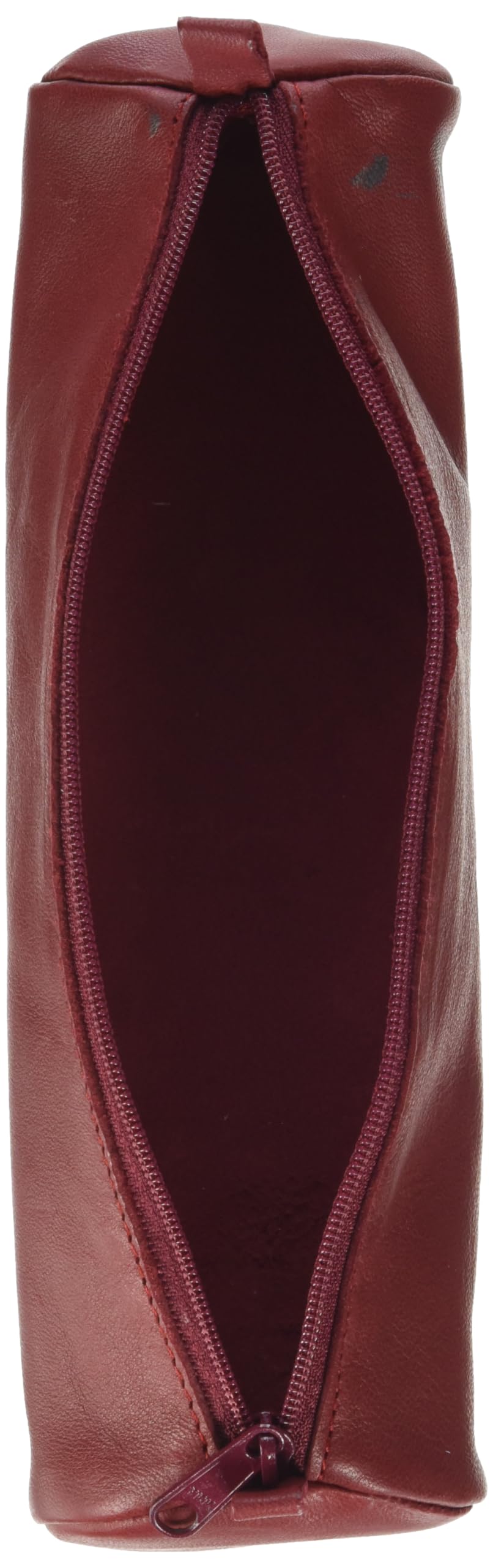 Clairefontaine 21 x 6 cm Age Bag Round Leather Pencil Case, Red