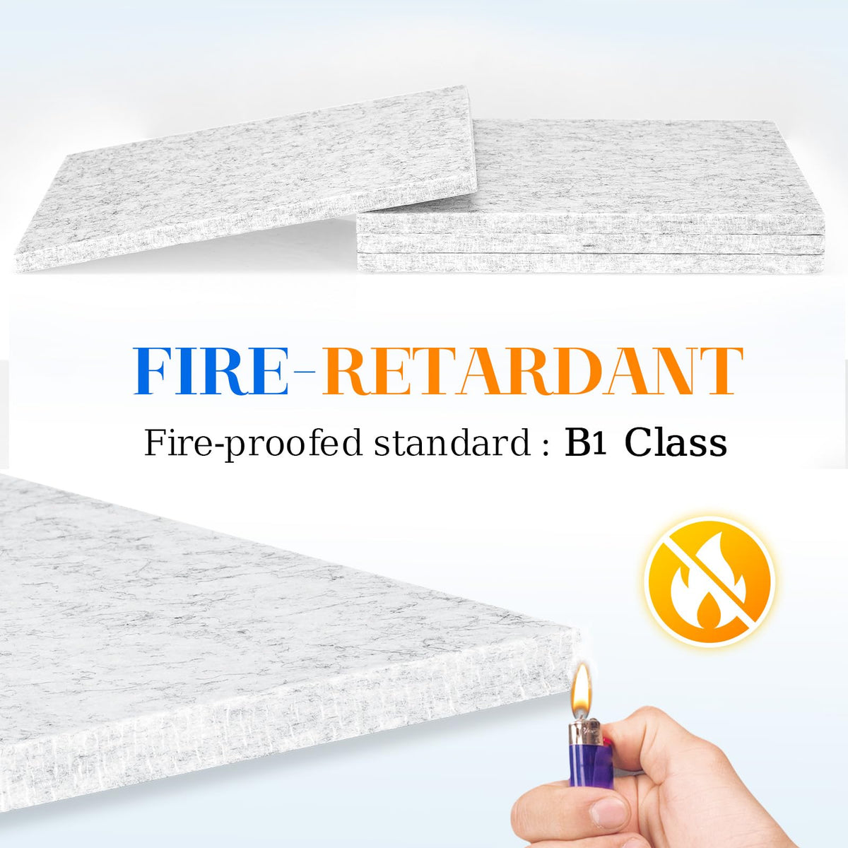 DOLLAR BOSS Felt Cork Board Tiles 4 Pcs 12"x12" Bulletin Board, Light Grey