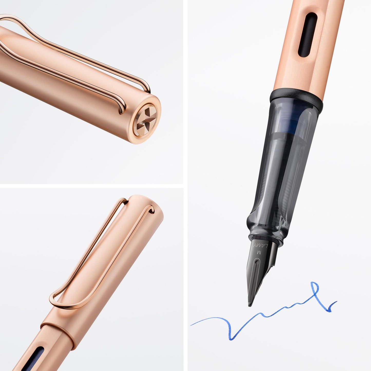 LAMY Lx rosegold fountain pen - PVD-coated nib & ergonomic grip - steel nib in size EF