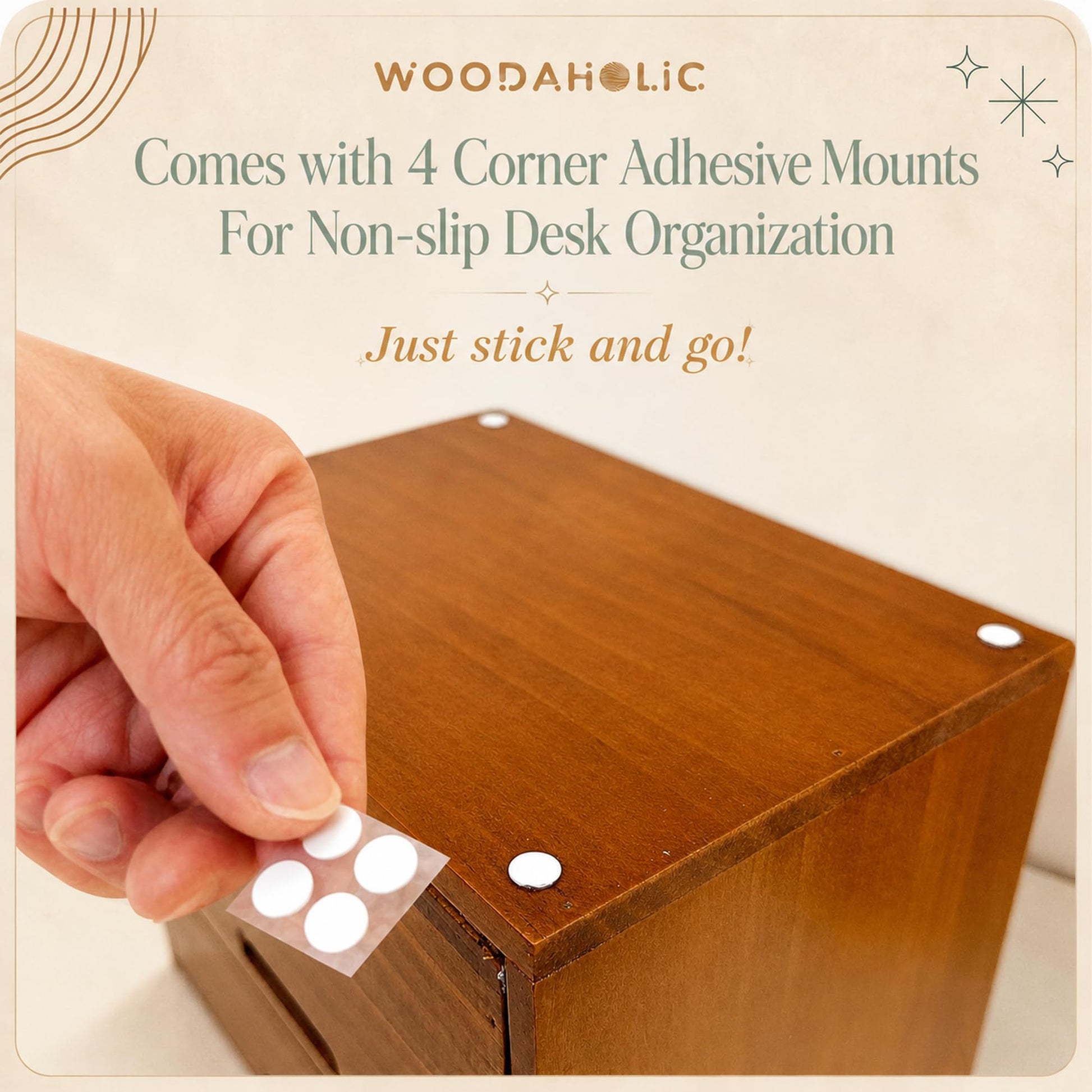 Vintage 5-Drawer Wooden Desk Organizer - Craft Storage - Rustic Shelf Drawer - Home Bedazzling