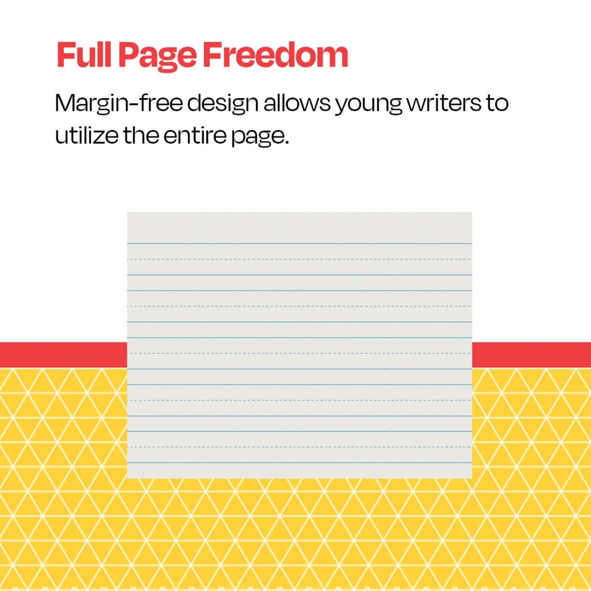 School Smart - 85348 Skip-A-Line Ruled Writing Paper, 1 Inch Ruled Long Way, 10-1/2 x 8 Inches