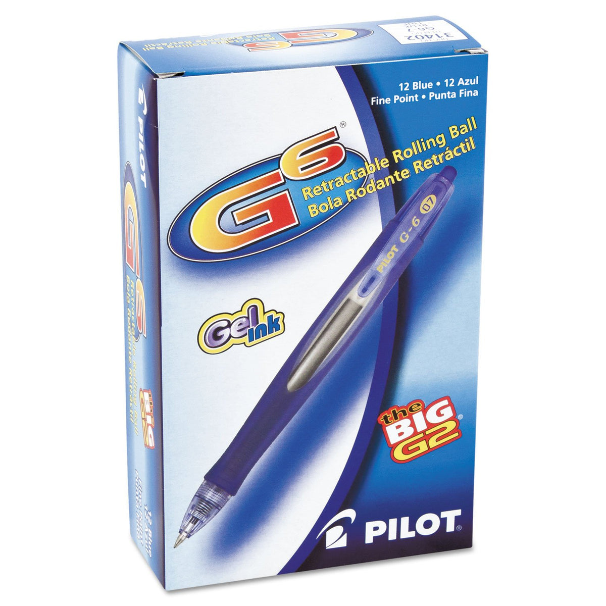 PILOT G2 Premium Gel Roller Pens, Blue Ink Pens Fine Point, Pack of 12