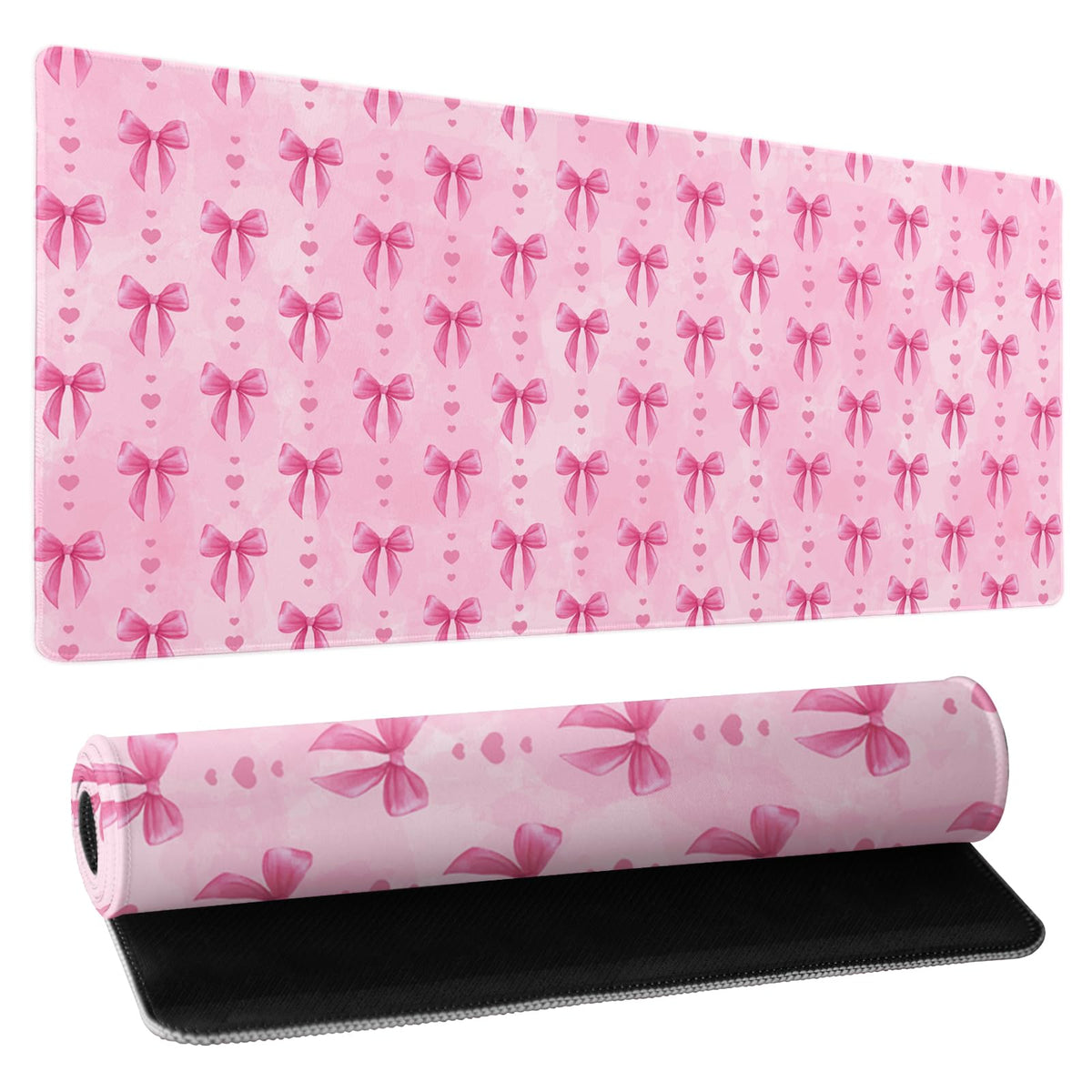 Pink Bows Mouse Pad Extended Large 35.4x15.7in Coquette Kawaii Desk Mat Preppy Trendy Computer