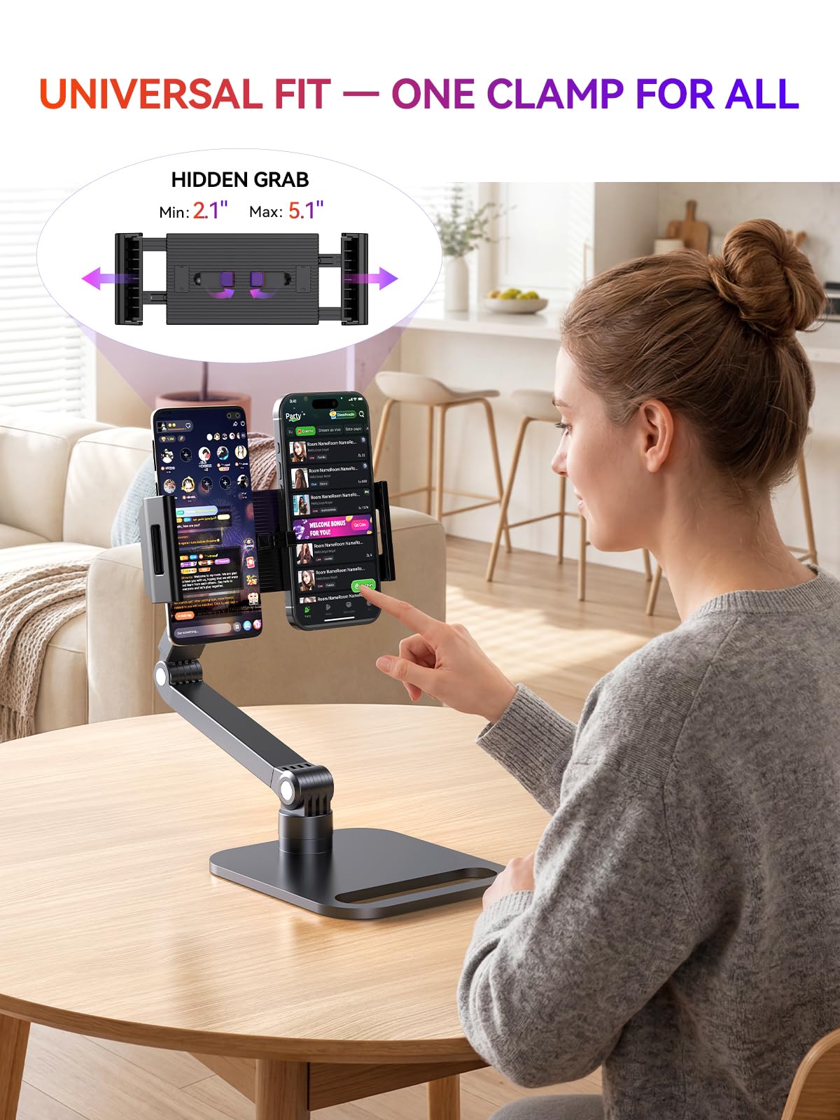UPERFECT Portable Monitor & Tablet Stand, Heavy-Duty Carbon Steel Mount