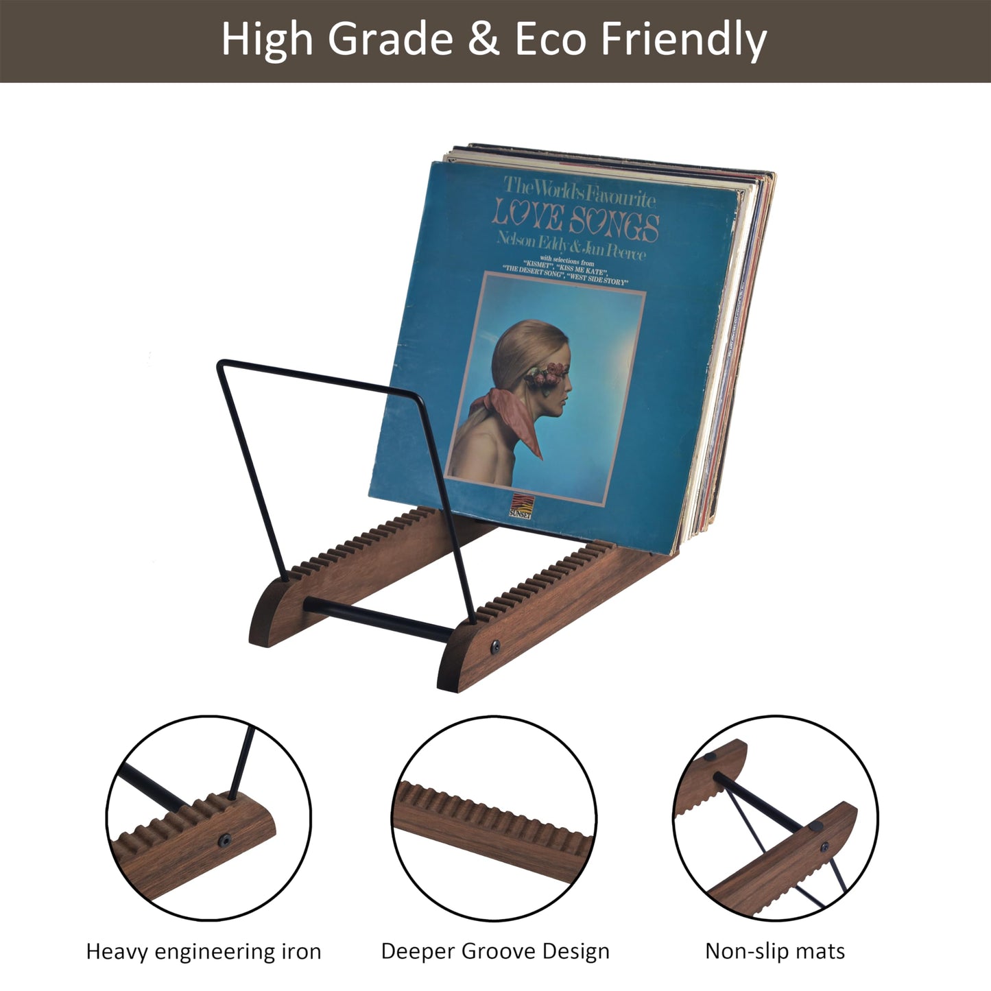 Extra-Large Vinyl Record Holder Storage, Multi-Functional Storage & Display