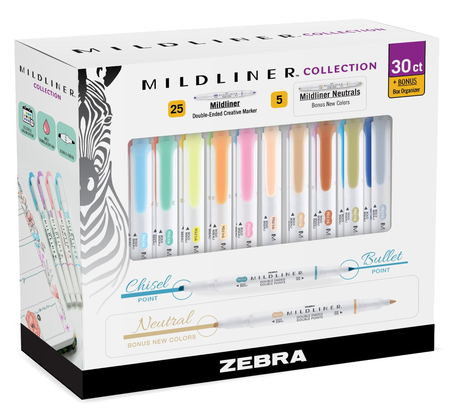 Zebra Pen Mildliner Double-Ended Highlighter Set, Broad and Fine Point Tips, Ideal for Bible