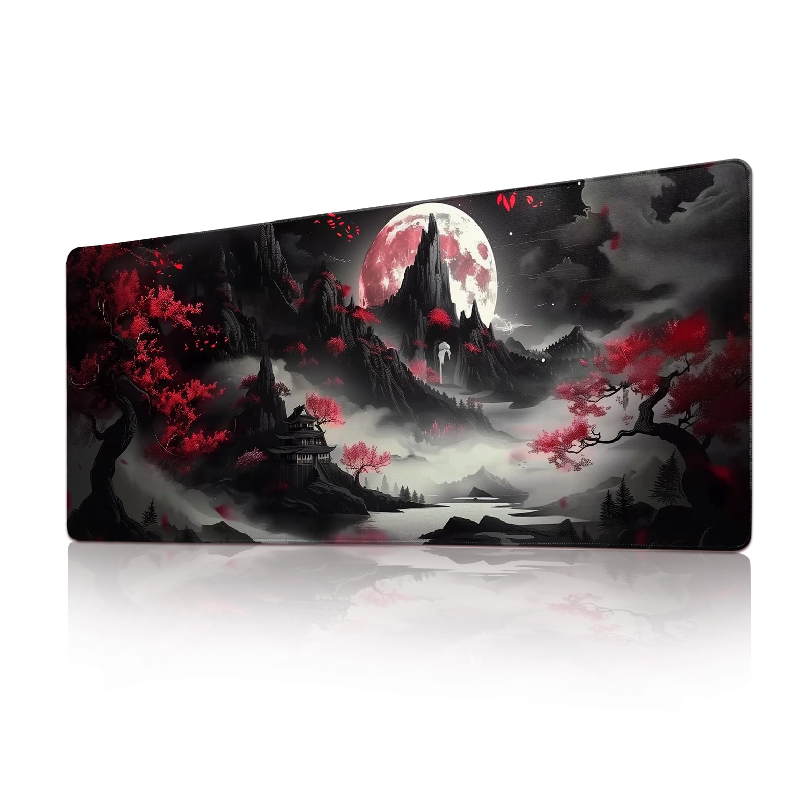 Gaming Mouse Pad Desk Pad XL Large Mouse Mat Office Decor Accessories (Dark Moon)