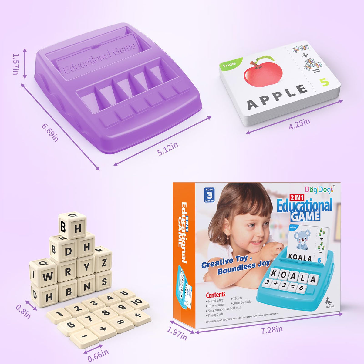 Matching Letter Games for Kids Ages 4-8,Learning & Education Toys for Preschool Boys Girls