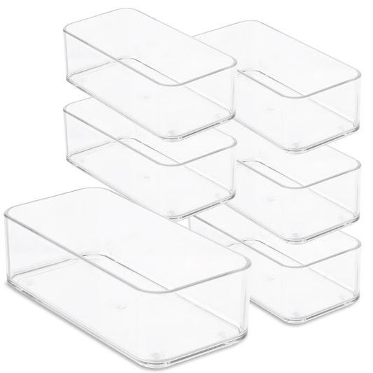 primebox Plastic Clear Drawer Organizers. Bathroom, Kitchen, Bedroom, Nail Polish, Office Organizer