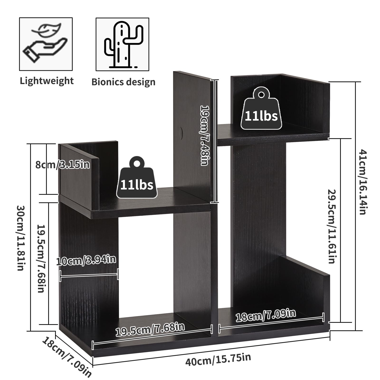 Aibiju Book Organizer for Desk, Cute Desk Top Organizing, Tree Bookshelf Unique Nursery Bookcase