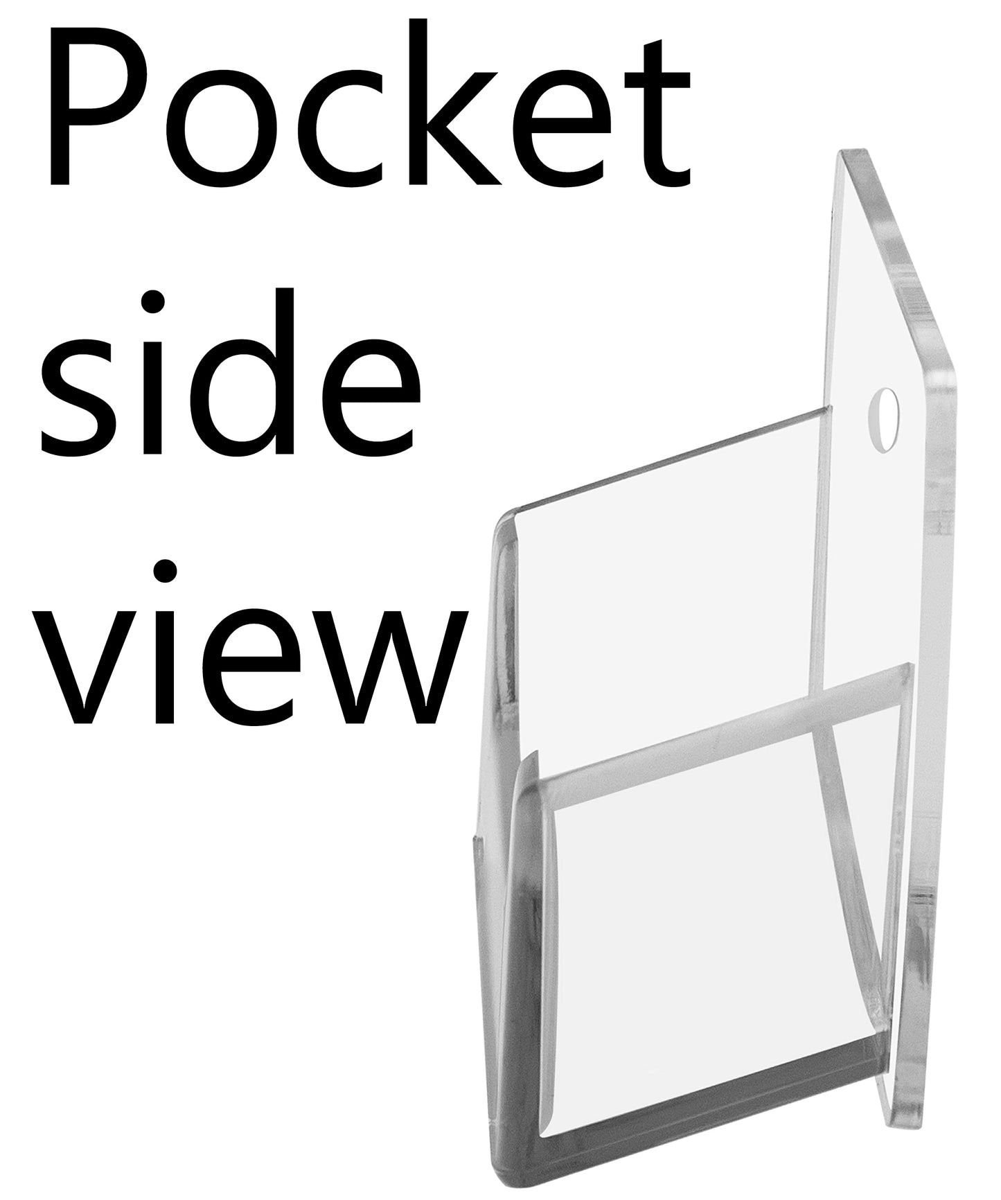 Marketing Holders Wall Business Card Holder with Hanging Hardware for 3.5" x 2" Gift Cards Clear