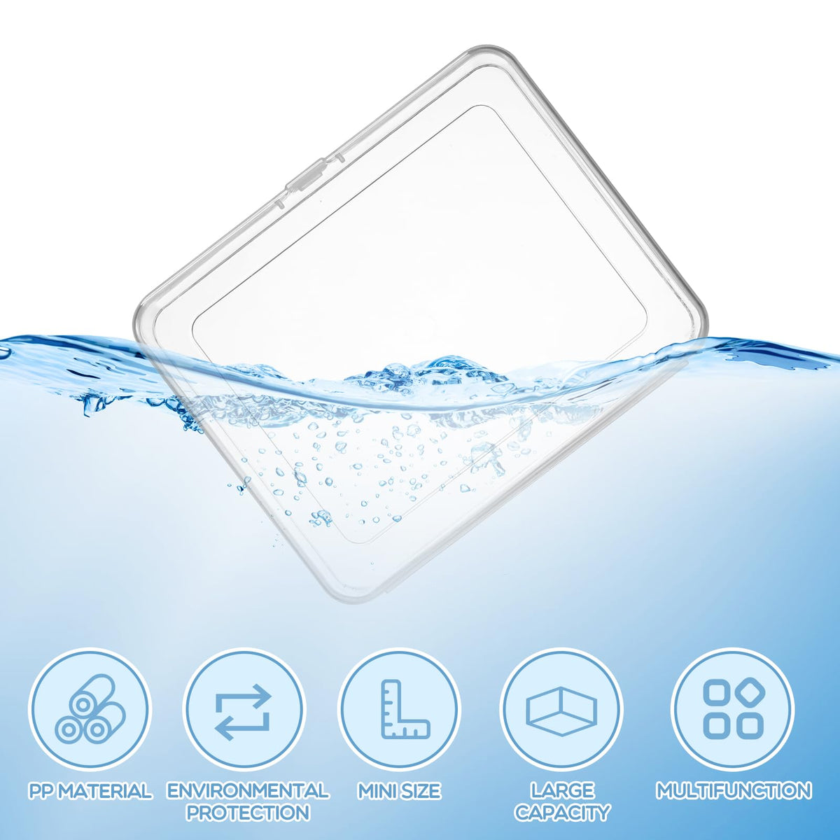 Jetec 30 Pieces Small Clear Plastic Storage Box, 5 x 4 x 1.3 Inch