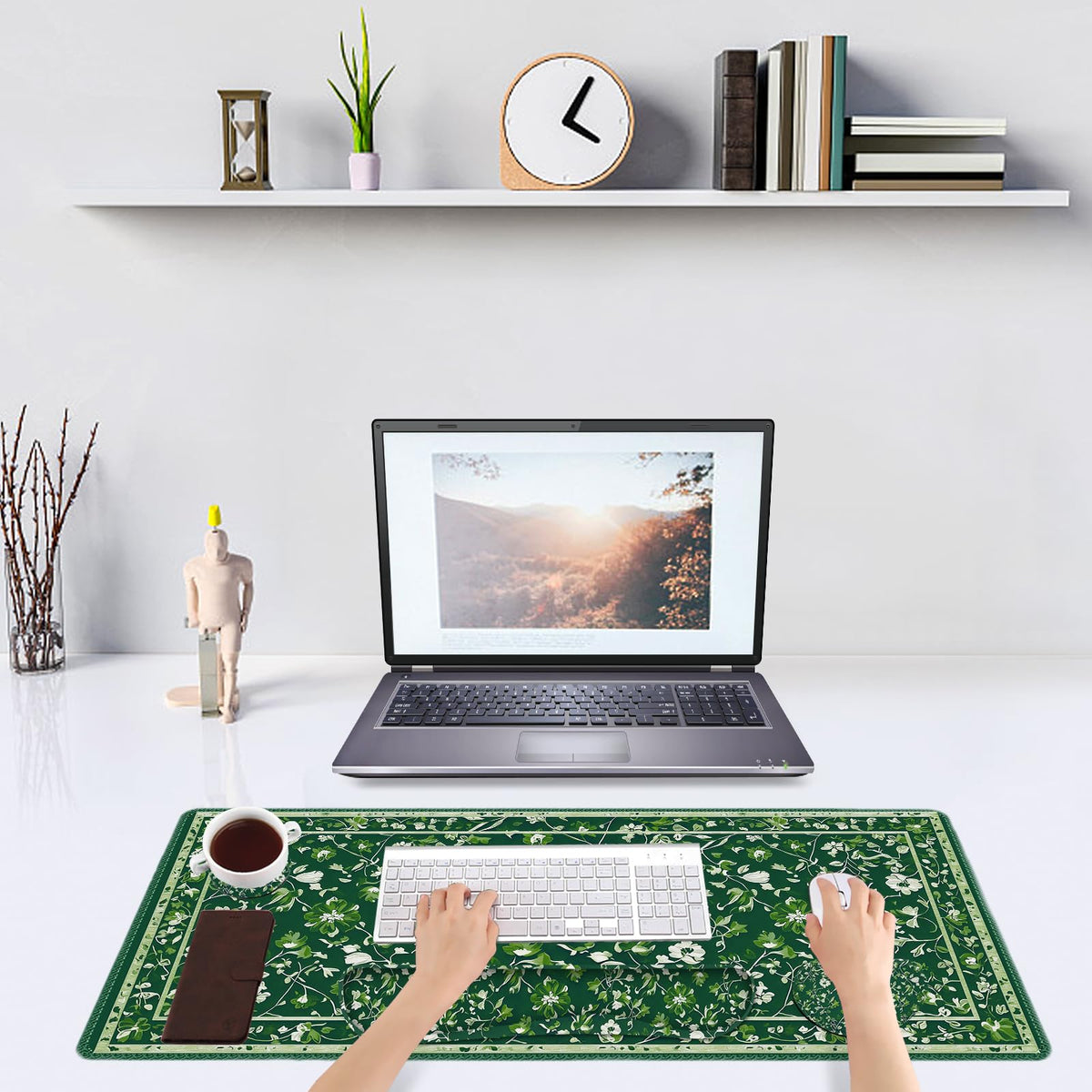 DINKY Keyboard Mouse Pad Set, Extended Gaming Mouse Pad and Keyboard Wrist Rest Support, Memory
