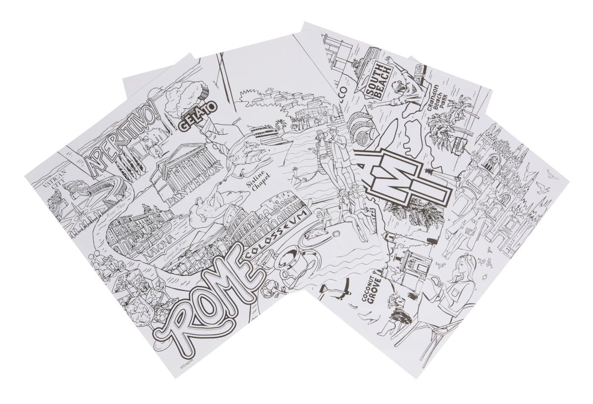 Crayola City Escapes Adult Coloring Book (40pgs), City Coloring Pages, Mindfulness Activity for