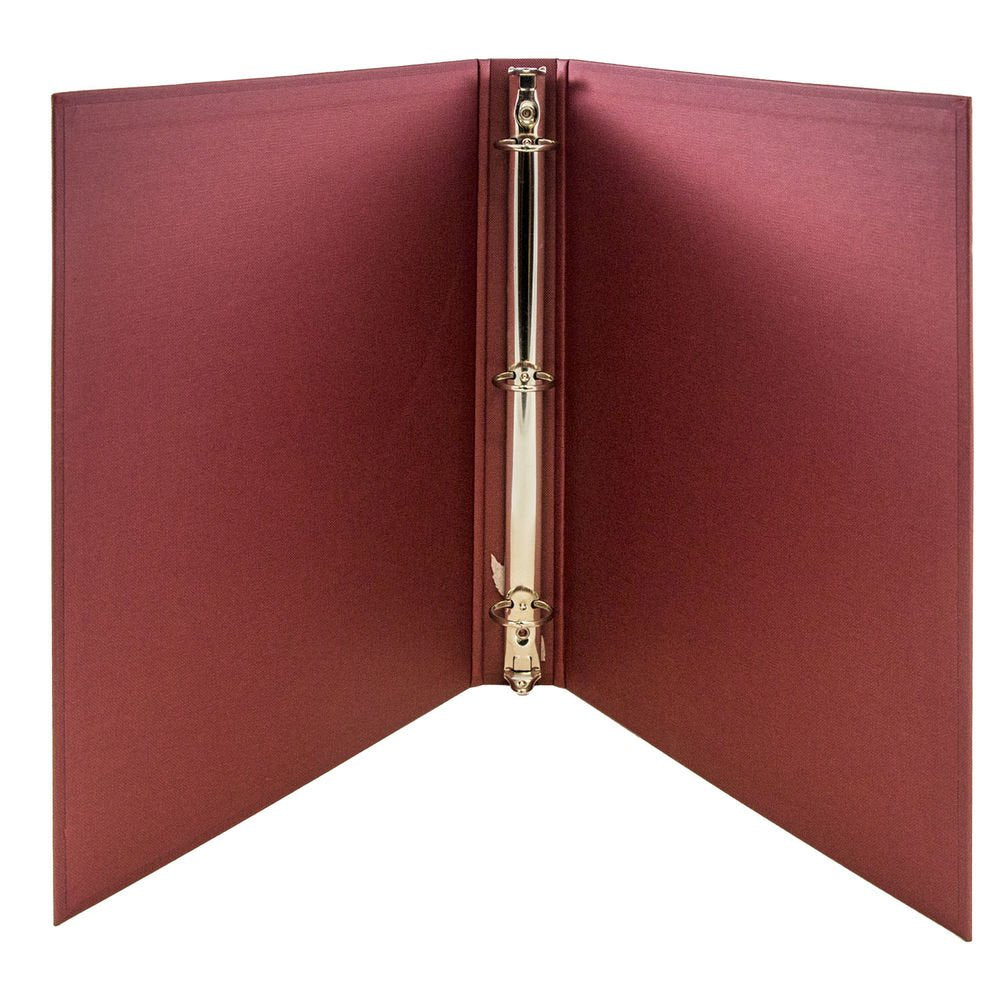 JAM PAPER Premium Linen Textured 1 inch Binders - Red 3 Ring Binder - Sold Individually
