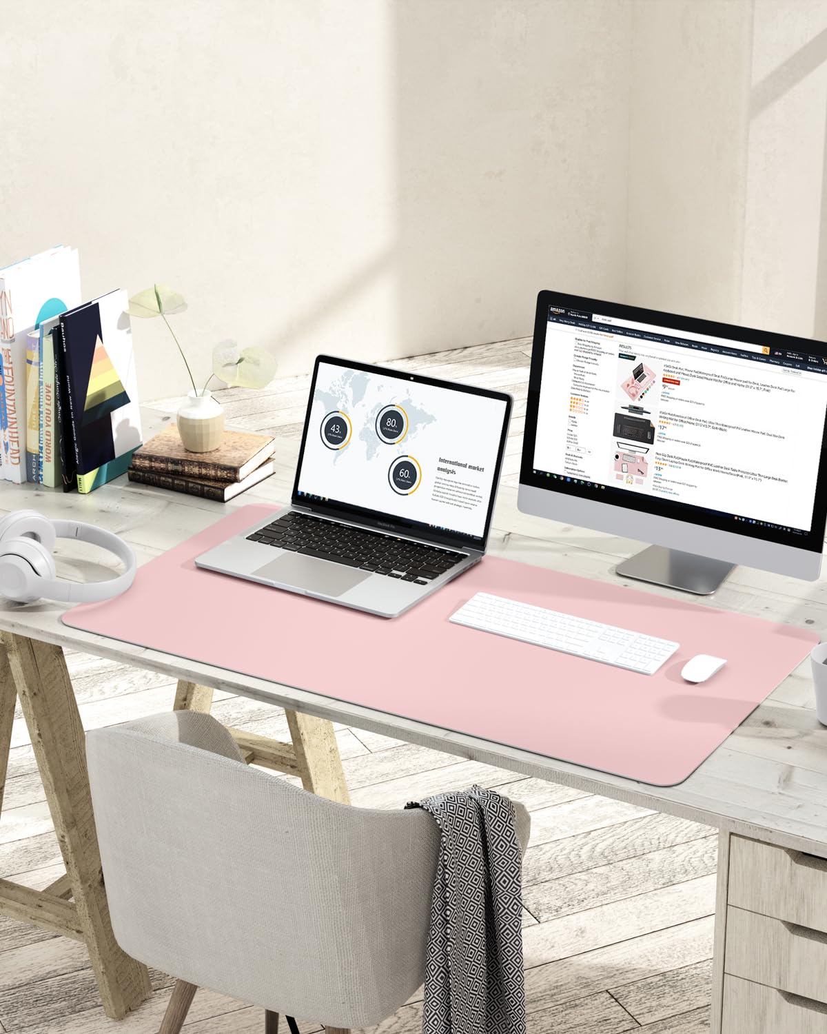 Writing Desk Pad Protector, YSAGi Anti-Slip Thin Mousepad for Computers,Office Desk Accessories