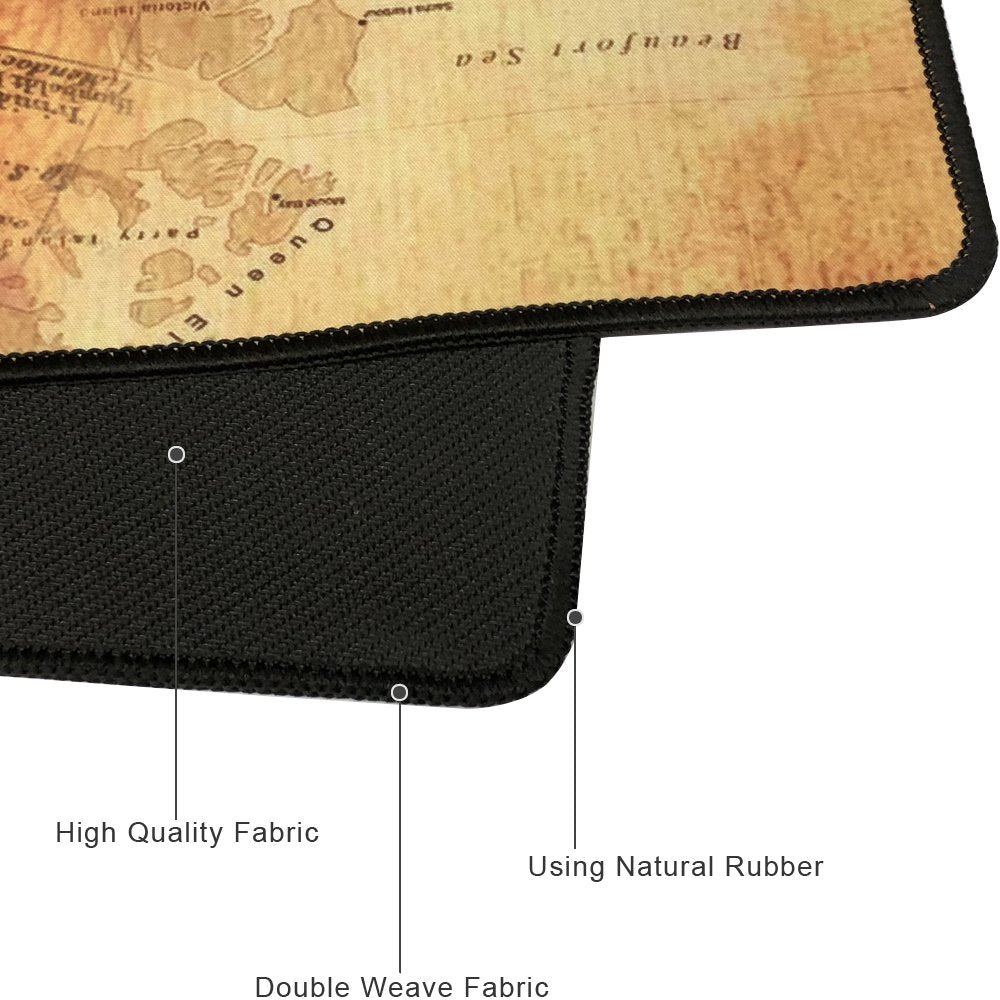 Cmhoo XXL Professional Large Mouse Pad& Computer Game Mouse Mat (35.4x15.7x0.1IN, Compass)