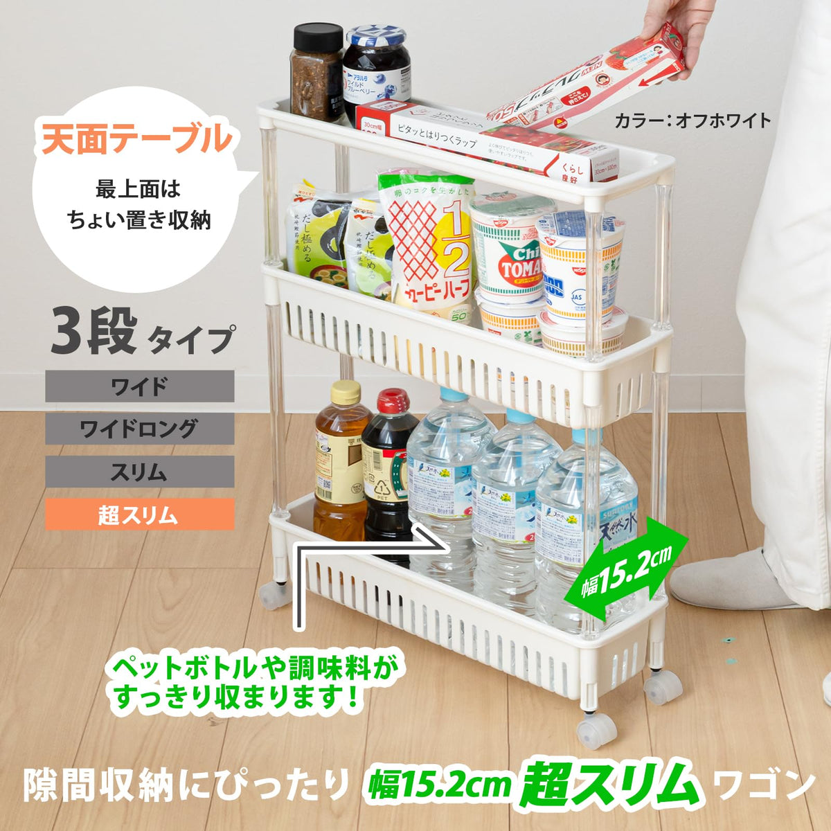 Sanko Plastic Gap Rolling Storage Table