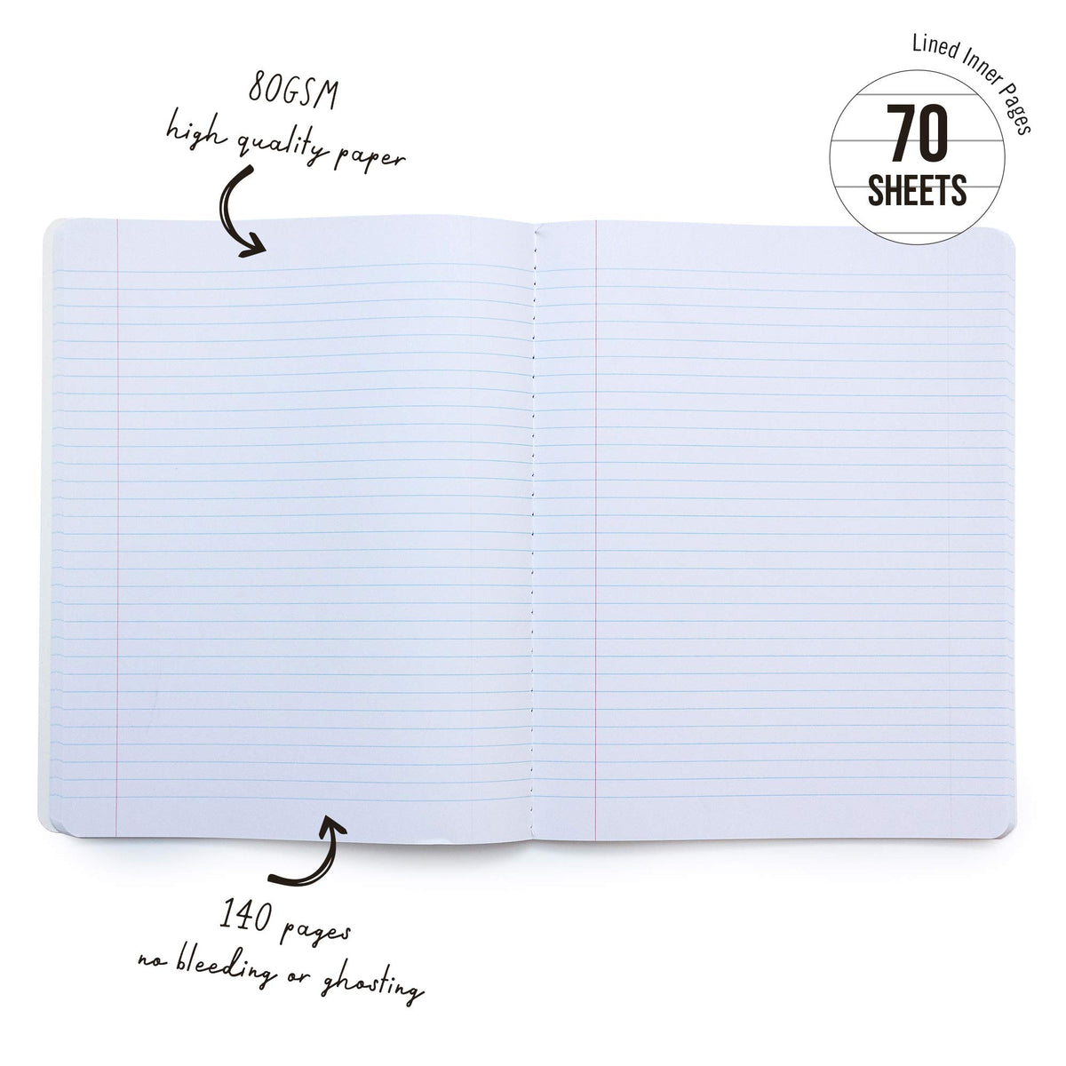 Pukka Pad, Carpe Diem Composition Notebooks - 3 Pack of Journals Featuring 140 Pages of College