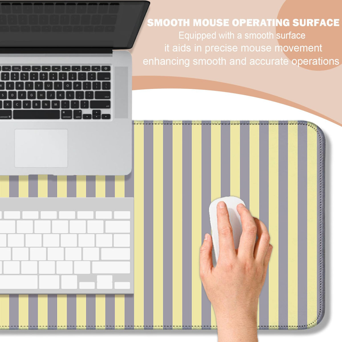 AYKDTFN Stripe Large Mouse Pad, Extended Desk Mat for Gaming, Office & Home