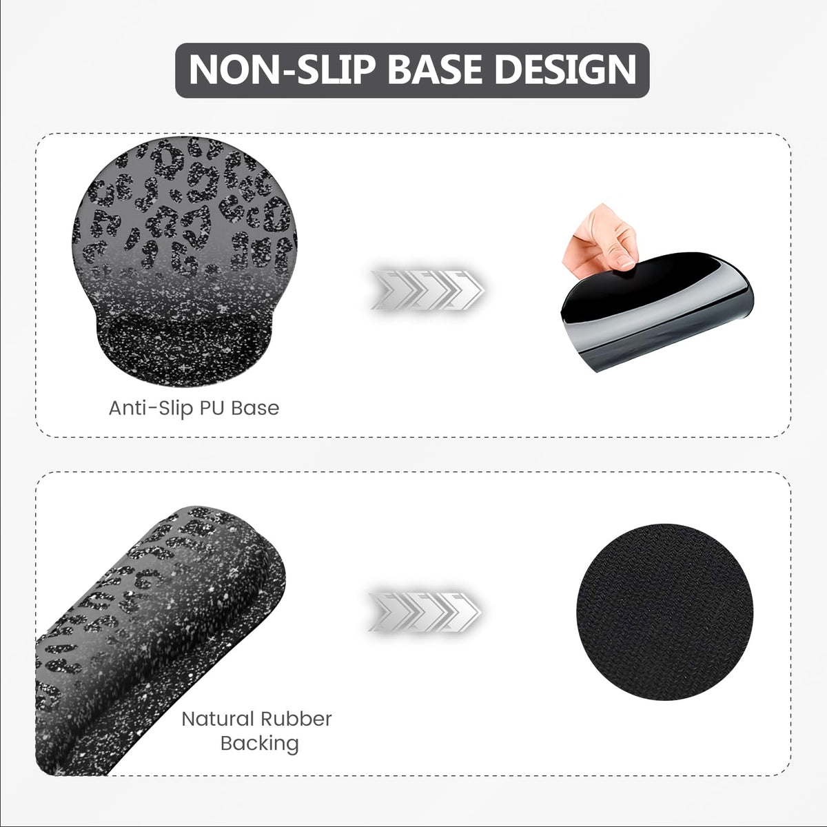 iLeadon Mouse Pad Set, 4in1 Ergonomic Desk Mat with Wrist Rest