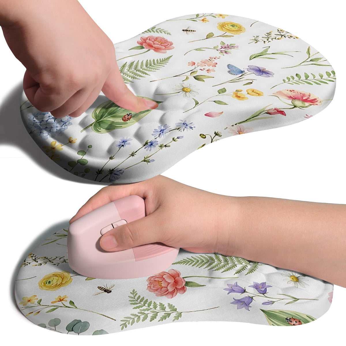 Armanza Ergonomic Joint Wrist Support Mouse Pad with Memory Foam Cushion Massage Bump, Carpal
