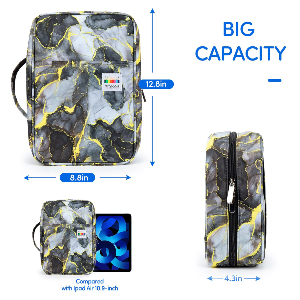 YOUSHARES 300 Slots Color Pencil Case - Pen Case Organizer with Handy Wrap & Zipper, Multilayer