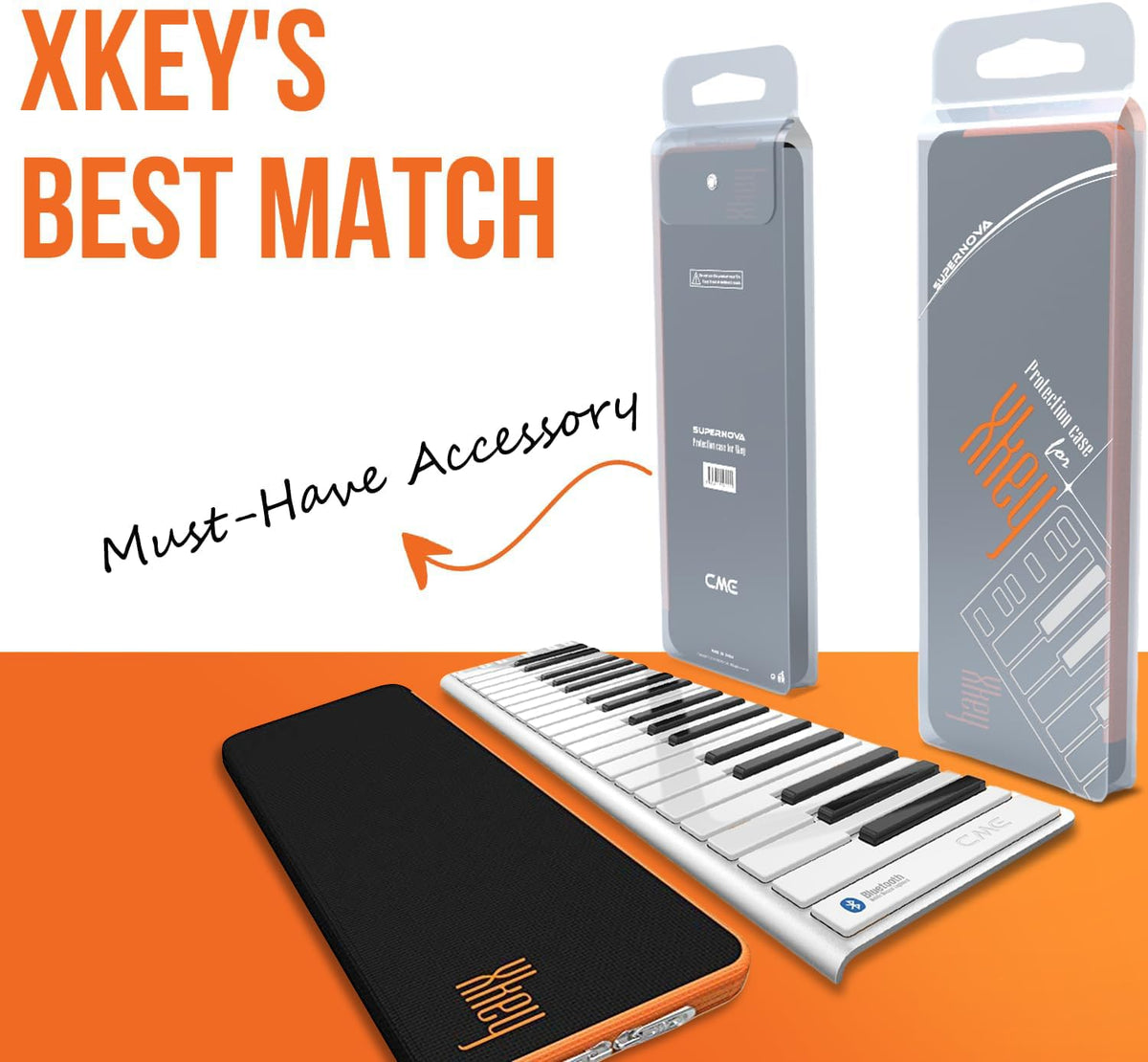 CME Official Supernova Xkey Protection Carrying Case for Xkey 25 USB/Air MIDI Keyboard Controller